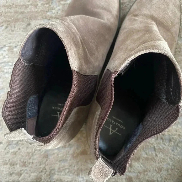 Aquatalia Claire Wedge Suede Leather Ankle Booties Waterproof Made in Italy: 9 - Picture 11 of 13